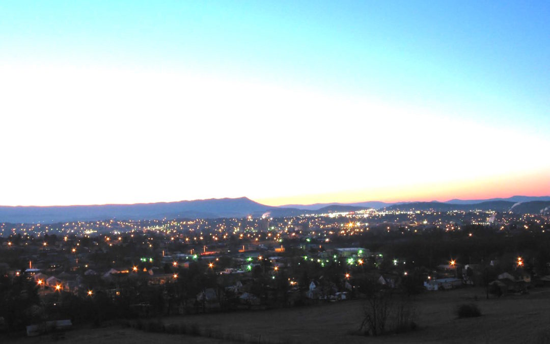 A Shenandoah Valley sunrise over the Blue Ridge Mountains